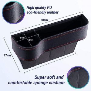 Car Seat Gap Filler Organizer  - Black